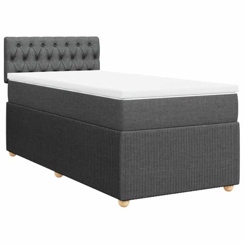 Hommdiy Boxspringbett Doppelbett mit Matratze und Topper Bettgestell mit Kopfteil Polsterbett Bett für Schlafzimmer Dunkelgrau 100x200cm-Knopfheftung Design Hommdiy Boxspringbett Doppelbett mit Matratze und Topper Bettgestell mit Kopfteil Polsterbett Bett für Schlafzimmer Dunkelgrau 100x200cm-Knopfheftung Design von Hommdiy