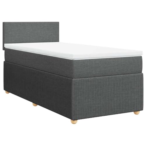 Hommdiy Boxspringbett Doppelbett mit Matratze und Topper Bettgestell mit Kopfteil Polsterbett Bett für Schlafzimmer Dunkelgrau 100x200cm-Schlichtes Design Hommdiy Boxspringbett Doppelbett mit Matratze und Topper Bettgestell mit Kopfteil Polsterbett Bett für Schlafzimmer Dunkelgrau 100x200cm-Schlichtes Design von Hommdiy