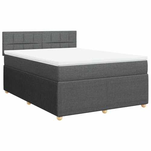 Hommdiy Boxspringbett Doppelbett mit Matratze und Topper Bettgestell mit Kopfteil Polsterbett Bett für Schlafzimmer Dunkelgrau 140x200cm-Block mit Quadraten Hommdiy Boxspringbett Doppelbett mit Matratze und Topper Bettgestell mit Kopfteil Polsterbett Bett für Schlafzimmer Dunkelgrau 140x200cm-Block mit Quadraten von Hommdiy