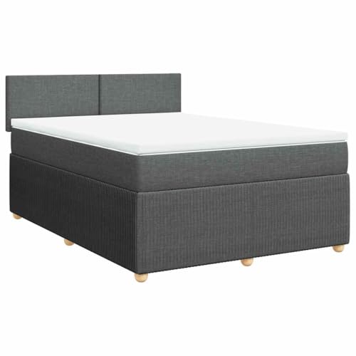 Hommdiy Boxspringbett Doppelbett mit Matratze und Topper Bettgestell mit Kopfteil Polsterbett Bett für Schlafzimmer Dunkelgrau 140x200cm-Schlichtes Design Hommdiy Boxspringbett Doppelbett mit Matratze und Topper Bettgestell mit Kopfteil Polsterbett Bett für Schlafzimmer Dunkelgrau 140x200cm-Schlichtes Design von Hommdiy
