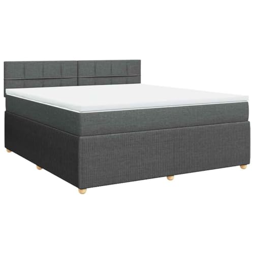 Hommdiy Boxspringbett Doppelbett mit Matratze und Topper Bettgestell mit Kopfteil Polsterbett Bett für Schlafzimmer Dunkelgrau 180x200cm-Block mit Quadraten Hommdiy Boxspringbett Doppelbett mit Matratze und Topper Bettgestell mit Kopfteil Polsterbett Bett für Schlafzimmer Dunkelgrau 180x200cm-Block mit Quadraten von Hommdiy