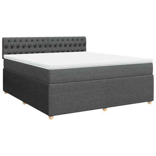 Hommdiy Boxspringbett Doppelbett mit Matratze und Topper Bettgestell mit Kopfteil Polsterbett Bett für Schlafzimmer Dunkelgrau 180x200cm-Knopfheftung Design Hommdiy Boxspringbett Doppelbett mit Matratze und Topper Bettgestell mit Kopfteil Polsterbett Bett für Schlafzimmer Dunkelgrau 180x200cm-Knopfheftung Design von Hommdiy