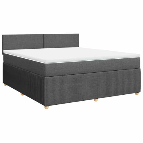 Hommdiy Boxspringbett Doppelbett mit Matratze und Topper Bettgestell mit Kopfteil Polsterbett Bett für Schlafzimmer Dunkelgrau 180x200cm-Schlichtes Design Hommdiy Boxspringbett Doppelbett mit Matratze und Topper Bettgestell mit Kopfteil Polsterbett Bett für Schlafzimmer Dunkelgrau 180x200cm-Schlichtes Design von Hommdiy
