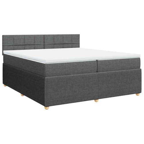 Hommdiy Boxspringbett Doppelbett mit Matratze und Topper Bettgestell mit Kopfteil Polsterbett Bett für Schlafzimmer Dunkelgrau 200x200cm-Block mit Quadraten Hommdiy Boxspringbett Doppelbett mit Matratze und Topper Bettgestell mit Kopfteil Polsterbett Bett für Schlafzimmer Dunkelgrau 200x200cm-Block mit Quadraten von Hommdiy