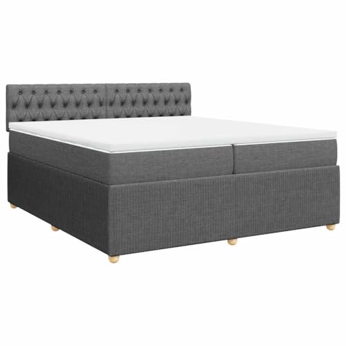Hommdiy Boxspringbett Doppelbett mit Matratze und Topper Bettgestell mit Kopfteil Polsterbett Bett für Schlafzimmer Dunkelgrau 200x200cm-Knopfheftung Design Hommdiy Boxspringbett Doppelbett mit Matratze und Topper Bettgestell mit Kopfteil Polsterbett Bett für Schlafzimmer Dunkelgrau 200x200cm-Knopfheftung Design von Hommdiy