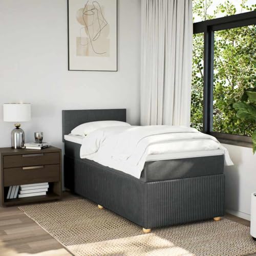 Hommdiy Boxspringbett Doppelbett mit Matratze und Topper Bettgestell mit Kopfteil Polsterbett Bett für Schlafzimmer Dunkelgrau 80x200cm-Schlichtes Design Hommdiy Boxspringbett Doppelbett mit Matratze und Topper Bettgestell mit Kopfteil Polsterbett Bett für Schlafzimmer Dunkelgrau 80x200cm-Schlichtes Design von Hommdiy