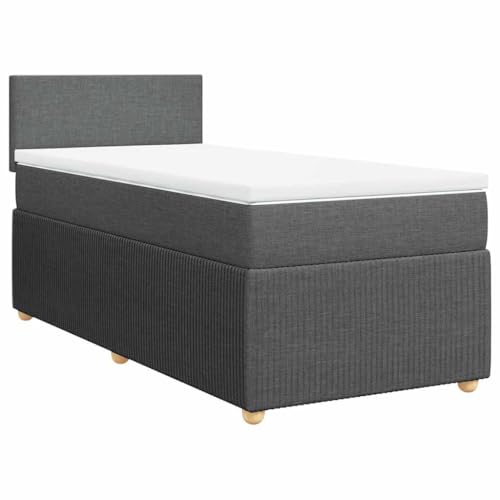 Hommdiy Boxspringbett Doppelbett mit Matratze und Topper Bettgestell mit Kopfteil Polsterbett Bett für Schlafzimmer Dunkelgrau 90x190cm-Schlichtes Design Hommdiy Boxspringbett Doppelbett mit Matratze und Topper Bettgestell mit Kopfteil Polsterbett Bett für Schlafzimmer Dunkelgrau 90x190cm-Schlichtes Design von Hommdiy