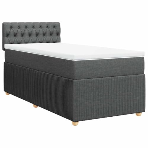 Hommdiy Boxspringbett Doppelbett mit Matratze und Topper Bettgestell mit Kopfteil Polsterbett Bett für Schlafzimmer Dunkelgrau 90x200cm-Knopfheftung Design Hommdiy Boxspringbett Doppelbett mit Matratze und Topper Bettgestell mit Kopfteil Polsterbett Bett für Schlafzimmer Dunkelgrau 90x200cm-Knopfheftung Design von Hommdiy