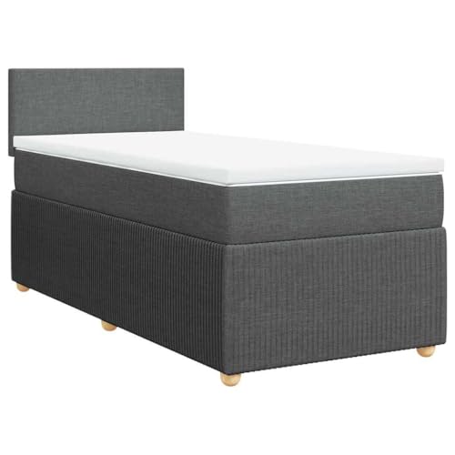 Hommdiy Boxspringbett Doppelbett mit Matratze und Topper Bettgestell mit Kopfteil Polsterbett Bett für Schlafzimmer Dunkelgrau 90x200cm-Schlichtes Design Hommdiy Boxspringbett Doppelbett mit Matratze und Topper Bettgestell mit Kopfteil Polsterbett Bett für Schlafzimmer Dunkelgrau 90x200cm-Schlichtes Design von Hommdiy