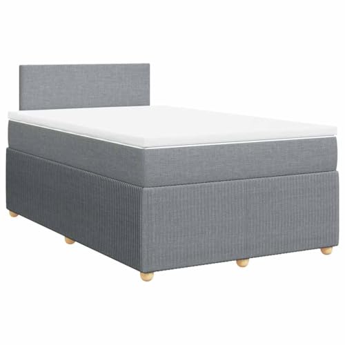 Hommdiy Boxspringbett Doppelbett mit Matratze und Topper Bettgestell mit Kopfteil Polsterbett Bett für Schlafzimmer Hellgrau 120x200cm-Schlichtes Design Hommdiy Boxspringbett Doppelbett mit Matratze und Topper Bettgestell mit Kopfteil Polsterbett Bett für Schlafzimmer Hellgrau 120x200cm-Schlichtes Design von Hommdiy