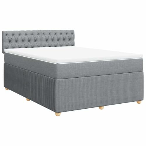 Hommdiy Boxspringbett Doppelbett mit Matratze und Topper Bettgestell mit Kopfteil Polsterbett Bett für Schlafzimmer Hellgrau 140x190cm-Knopfheftung Design Hommdiy Boxspringbett Doppelbett mit Matratze und Topper Bettgestell mit Kopfteil Polsterbett Bett für Schlafzimmer Hellgrau 140x190cm-Knopfheftung Design von Hommdiy