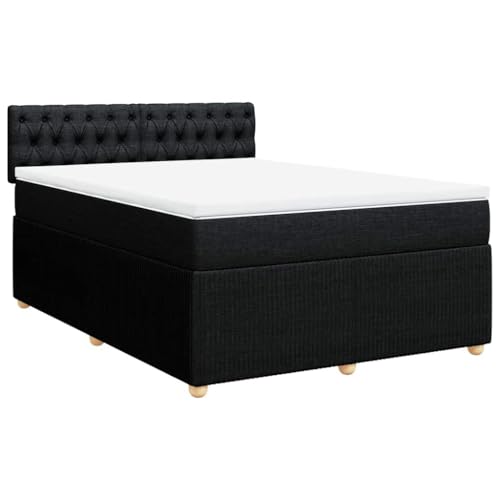 Hommdiy Boxspringbett Doppelbett mit Matratze und Topper Bettgestell mit Kopfteil Polsterbett Bett für Schlafzimmer Schwarz 140x190cm-Knopfheftung Design Hommdiy Boxspringbett Doppelbett mit Matratze und Topper Bettgestell mit Kopfteil Polsterbett Bett für Schlafzimmer Schwarz 140x190cm-Knopfheftung Design von Hommdiy
