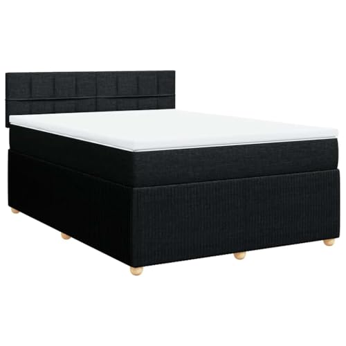 Hommdiy Boxspringbett Doppelbett mit Matratze und Topper Bettgestell mit Kopfteil Polsterbett Bett für Schlafzimmer Schwarz 140x200cm-Block mit Quadraten Hommdiy Boxspringbett Doppelbett mit Matratze und Topper Bettgestell mit Kopfteil Polsterbett Bett für Schlafzimmer Schwarz 140x200cm-Block mit Quadraten von Hommdiy