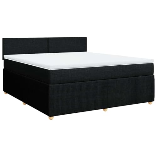 Hommdiy Boxspringbett Doppelbett mit Matratze und Topper Bettgestell mit Kopfteil Polsterbett Bett für Schlafzimmer Schwarz 180x200cm-Schlichtes Design Hommdiy Boxspringbett Doppelbett mit Matratze und Topper Bettgestell mit Kopfteil Polsterbett Bett für Schlafzimmer Schwarz 180x200cm-Schlichtes Design von Hommdiy