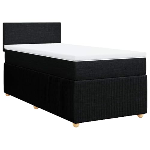 Hommdiy Boxspringbett Doppelbett mit Matratze und Topper Bettgestell mit Kopfteil Polsterbett Bett für Schlafzimmer Schwarz 80x200cm-Schlichtes Design Hommdiy Boxspringbett Doppelbett mit Matratze und Topper Bettgestell mit Kopfteil Polsterbett Bett für Schlafzimmer Schwarz 80x200cm-Schlichtes Design von Hommdiy