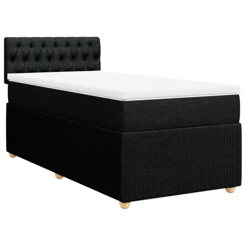 Hommdiy Boxspringbett Doppelbett mit Matratze und Topper Bettgestell mit Kopfteil Polsterbett Bett für Schlafzimmer Schwarz 90x190cm-Knopfheftung Design Hommdiy Boxspringbett Doppelbett mit Matratze und Topper Bettgestell mit Kopfteil Polsterbett Bett für Schlafzimmer Schwarz 90x190cm-Knopfheftung Design von Hommdiy
