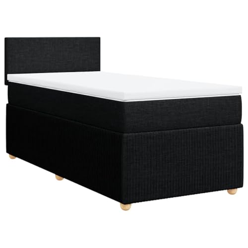 Hommdiy Boxspringbett Doppelbett mit Matratze und Topper Bettgestell mit Kopfteil Polsterbett Bett für Schlafzimmer Schwarz 90x190cm-Schlichtes Design Hommdiy Boxspringbett Doppelbett mit Matratze und Topper Bettgestell mit Kopfteil Polsterbett Bett für Schlafzimmer Schwarz 90x190cm-Schlichtes Design von Hommdiy
