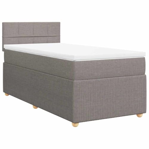 Hommdiy Boxspringbett Doppelbett mit Matratze und Topper Bettgestell mit Kopfteil Polsterbett Bett für Schlafzimmer Taupe 100x200cm-Block mit Quadraten Hommdiy Boxspringbett Doppelbett mit Matratze und Topper Bettgestell mit Kopfteil Polsterbett Bett für Schlafzimmer Taupe 100x200cm-Block mit Quadraten von Hommdiy
