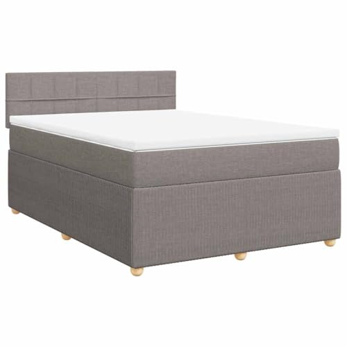 Hommdiy Boxspringbett Doppelbett mit Matratze und Topper Bettgestell mit Kopfteil Polsterbett Bett für Schlafzimmer Taupe 140x190cm-Block mit Quadraten Hommdiy Boxspringbett Doppelbett mit Matratze und Topper Bettgestell mit Kopfteil Polsterbett Bett für Schlafzimmer Taupe 140x190cm-Block mit Quadraten von Hommdiy