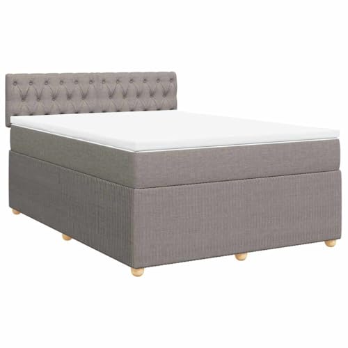 Hommdiy Boxspringbett Doppelbett mit Matratze und Topper Bettgestell mit Kopfteil Polsterbett Bett für Schlafzimmer Taupe 140x200cm-Knopfheftung Design Hommdiy Boxspringbett Doppelbett mit Matratze und Topper Bettgestell mit Kopfteil Polsterbett Bett für Schlafzimmer Taupe 140x200cm-Knopfheftung Design von Hommdiy