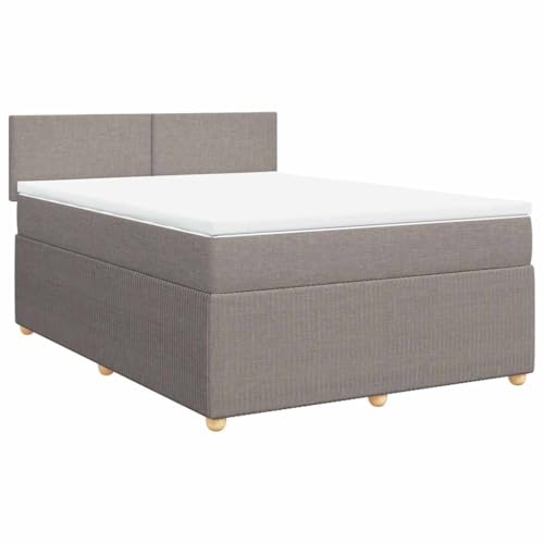 Hommdiy Boxspringbett Doppelbett mit Matratze und Topper Bettgestell mit Kopfteil Polsterbett Bett für Schlafzimmer Taupe 140x200cm-Schlichtes Design Hommdiy Boxspringbett Doppelbett mit Matratze und Topper Bettgestell mit Kopfteil Polsterbett Bett für Schlafzimmer Taupe 140x200cm-Schlichtes Design von Hommdiy