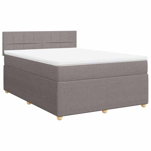 Hommdiy Boxspringbett Doppelbett mit Matratze und Topper Bettgestell mit Kopfteil Polsterbett Bett für Schlafzimmer Taupe 160x200cm-Block mit Quadraten Hommdiy Boxspringbett Doppelbett mit Matratze und Topper Bettgestell mit Kopfteil Polsterbett Bett für Schlafzimmer Taupe 160x200cm-Block mit Quadraten von Hommdiy