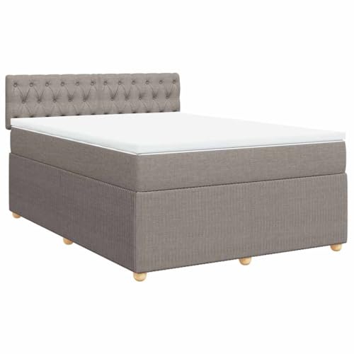 Hommdiy Boxspringbett Doppelbett mit Matratze und Topper Bettgestell mit Kopfteil Polsterbett Bett für Schlafzimmer Taupe 160x200cm-Knopfheftung Design Hommdiy Boxspringbett Doppelbett mit Matratze und Topper Bettgestell mit Kopfteil Polsterbett Bett für Schlafzimmer Taupe 160x200cm-Knopfheftung Design von Hommdiy