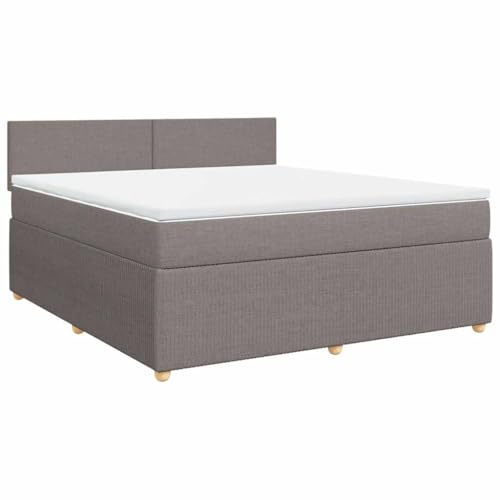 Hommdiy Boxspringbett Doppelbett mit Matratze und Topper Bettgestell mit Kopfteil Polsterbett Bett für Schlafzimmer Taupe 180x200cm-Schlichtes Design Hommdiy Boxspringbett Doppelbett mit Matratze und Topper Bettgestell mit Kopfteil Polsterbett Bett für Schlafzimmer Taupe 180x200cm-Schlichtes Design von Hommdiy