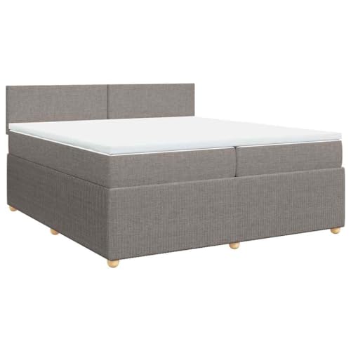 Hommdiy Boxspringbett Doppelbett mit Matratze und Topper Bettgestell mit Kopfteil Polsterbett Bett für Schlafzimmer Taupe 200x200cm-Schlichtes Design Hommdiy Boxspringbett Doppelbett mit Matratze und Topper Bettgestell mit Kopfteil Polsterbett Bett für Schlafzimmer Taupe 200x200cm-Schlichtes Design von Hommdiy