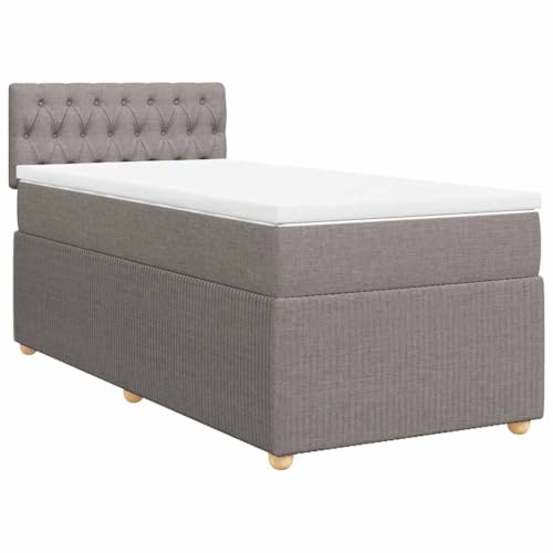 Hommdiy Boxspringbett Doppelbett mit Matratze und Topper Bettgestell mit Kopfteil Polsterbett Bett für Schlafzimmer Taupe 90x190cm-Knopfheftung Design Hommdiy Boxspringbett Doppelbett mit Matratze und Topper Bettgestell mit Kopfteil Polsterbett Bett für Schlafzimmer Taupe 90x190cm-Knopfheftung Design von Hommdiy