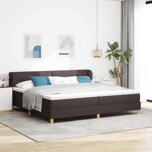 Hommdiy Boxspringbett mit Matratze Creme 90x200 cm Stoff Bettgestell Polsterbett Bett Lattenrost Bettrahmen Schlafzimmerbett Dunkelbraun Hommdiy Boxspringbett mit Matratze Creme 90x200 cm Stoff Bettgestell Polsterbett Bett Lattenrost Bettrahmen Schlafzimmerbett Dunkelbraun von Hommdiy