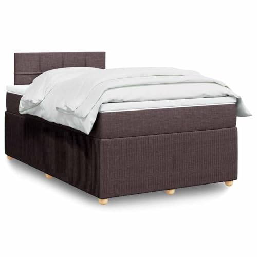 Hommdiy Boxspringbett mit Matratze Dunkelbraun 120x190 cm Stoff Block mit Quadraten Hommdiy Boxspringbett mit Matratze Dunkelbraun 120x190 cm Stoff Block mit Quadraten von Hommdiy