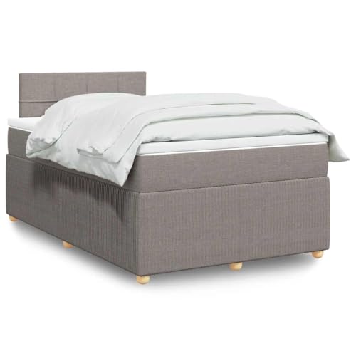 Hommdiy Boxspringbett mit Matratze Taupe 120x200 cm Stoff Block mit Quadraten Hommdiy Boxspringbett mit Matratze Taupe 120x200 cm Stoff Block mit Quadraten von Hommdiy
