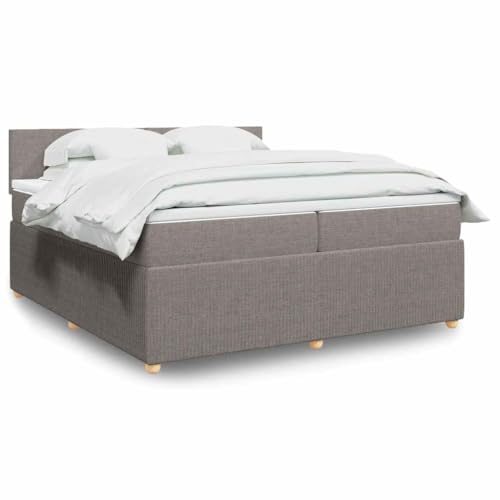 Hommdiy Boxspringbett mit Matratze Taupe 200x200 cm Stoff Schlichtes Design Hommdiy Boxspringbett mit Matratze Taupe 200x200 cm Stoff Schlichtes Design von Hommdiy