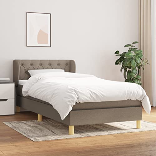 Hommdiy Boxspringbett mit Matratze Taupe 80x200 cm Stoff Bettgestell Polsterbett Bett Lattenrost Bettrahmen Schlafzimmerbett Hommdiy Boxspringbett mit Matratze Taupe 80x200 cm Stoff Bettgestell Polsterbett Bett Lattenrost Bettrahmen Schlafzimmerbett von Hommdiy