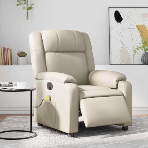 Hommdiy Elektrischer Massagesessel Relaxsessel TV-Sessel verstellbar mit Seitentaschen Leder Creme Elektrisches Neigungssystem Mit Massage Hommdiy Elektrischer Massagesessel Relaxsessel TV-Sessel verstellbar mit Seitentaschen Leder Creme Elektrisches Neigungssystem Mit Massage von Hommdiy