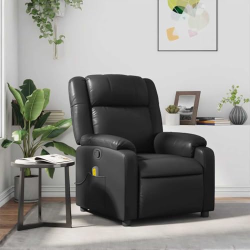 Hommdiy Elektrischer Massagesessel Relaxsessel TV-Sessel verstellbar mit Seitentaschen Leder Schwarz Manuelles Neigesystem Mit Massage Hommdiy Elektrischer Massagesessel Relaxsessel TV-Sessel verstellbar mit Seitentaschen Leder Schwarz Manuelles Neigesystem Mit Massage von Hommdiy