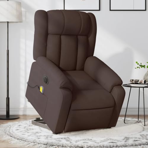Hommdiy Elektrischer Massagesessel mit Aufstehhilfe Dunkelbraun Innen Stoff Massagesessel Hommdiy Elektrischer Massagesessel mit Aufstehhilfe Dunkelbraun Innen Stoff Massagesessel von Hommdiy