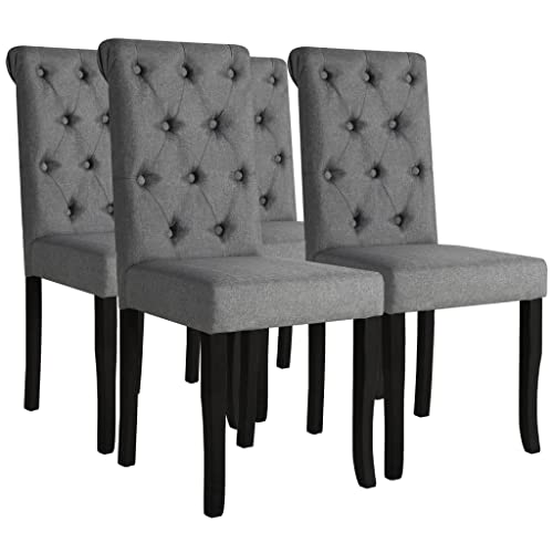 Hommdiy Esszimmerstühle 4er Set Moderner Küchenstuhl Stuhl Grau von Hommdiy