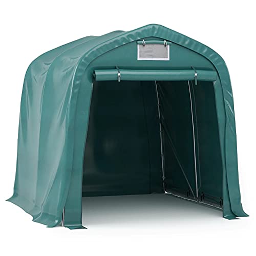 Hommdiy Garagenzelt Wasserfest Zeltgarage Weidezelt Foliengarage Zelt Lagerzelt Auto Motorrad Schutz Unterstand Lagerung PVC 1,6x2,4m Grün von Hommdiy