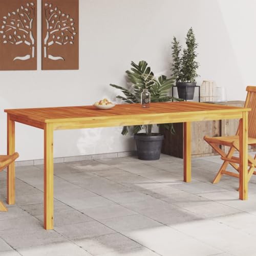 Hommdiy Garten-Esstisch Massivholz Akazie,Gartenmöbel Tisch,Terrassentisch Rechteckig 180 x 90 x 75 cm von Hommdiy