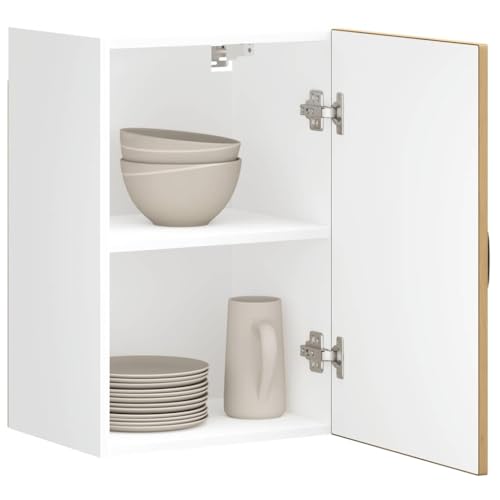 Hommdiy Küchen-Hängeschrank Kalmar Artisan-Eiche Schrank Küchenschrank Holzwerkstoff Küchenzeile Küchenmöbel Unterschrank 1x Wandschrank (1 Tür) 40 x 31 x 60 cm von Hommdiy