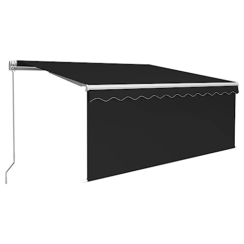 Hommdiy Markise Manuell Einziehbar mit Rollo 3,5x2,5 m Anthrazit Halterung Sonnenschutz Balkonmarkise Wasserabweisend Hommdiy Markise Manuell Einziehbar mit Rollo 3,5x2,5 m Anthrazit Halterung Sonnenschutz Balkonmarkise Wasserabweisend von Hommdiy