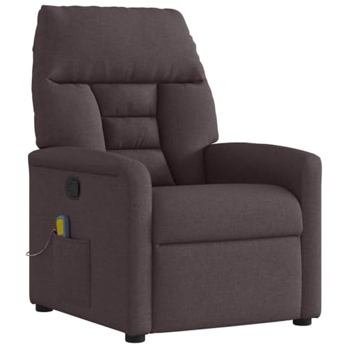 Hommdiy Massagesessel,Massage TV-Sessel, Fernsehsessel Ruhesessel Dunkelbraun,Manuelles Neigesystem,Mit Massage von Hommdiy