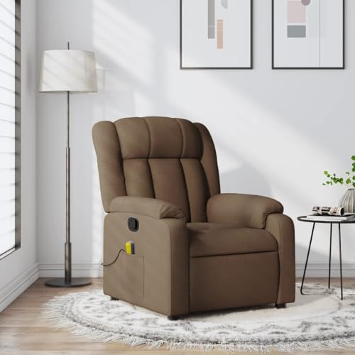 Hommdiy Massagesessel Braun Stoff Indoor Massagesessel Schlafzimmer von Hommdiy