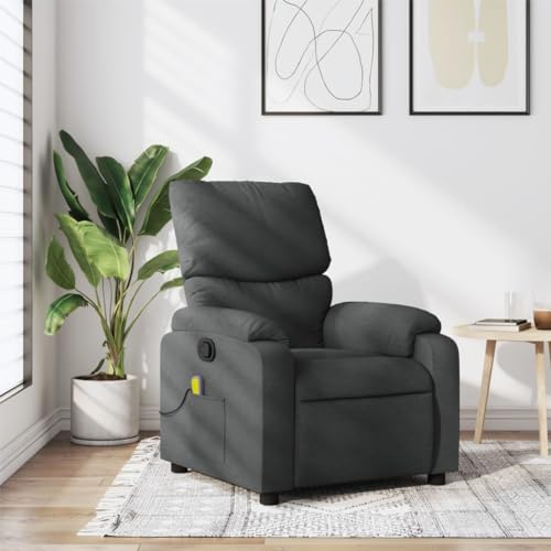 Hommdiy Massagesessel Dunkelgrau Stoff Indoor Massagesessel Schlafzimmer von Hommdiy