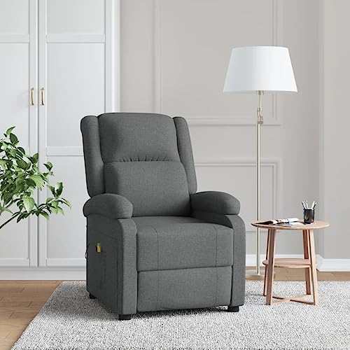 Hommdiy Massagesessel Dunkelgrau Stoff Komfort eines Massagesessels für den Innenbereich von Hommdiy