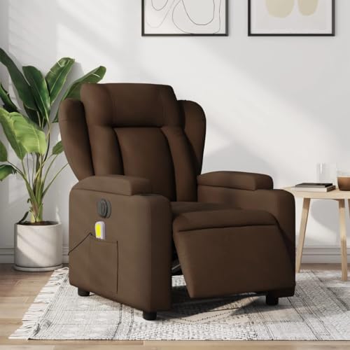 Hommdiy Massagesessel Elektrisch Braun Stoff von Hommdiy