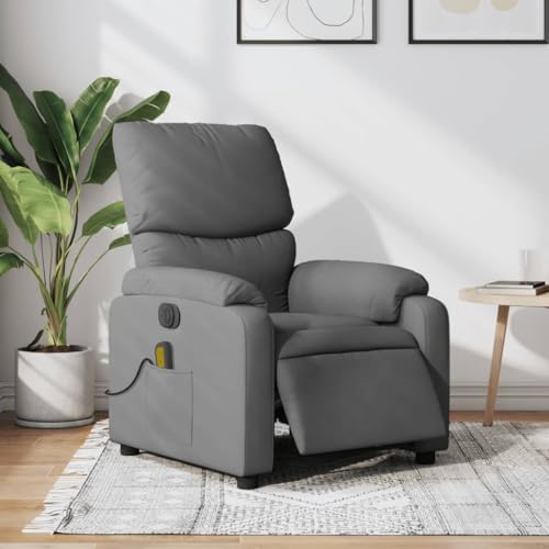 Hommdiy Massagesessel Elektrisch Dunkelgrau Indoor Familien Stoff Massagesessel von Hommdiy