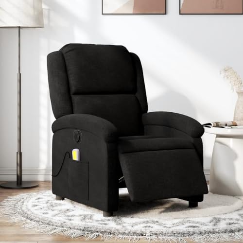 Hommdiy Massagesessel Elektrisch Schwarz Indoor Stoff Massagesessel in vielen Farben für Wohnzimmer Schlafzimmer von Hommdiy